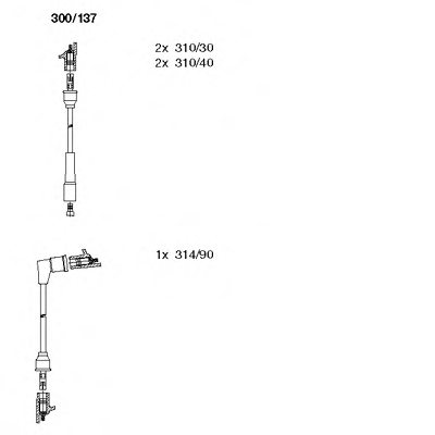 BREMI 300/137 Ignition Cable Kit